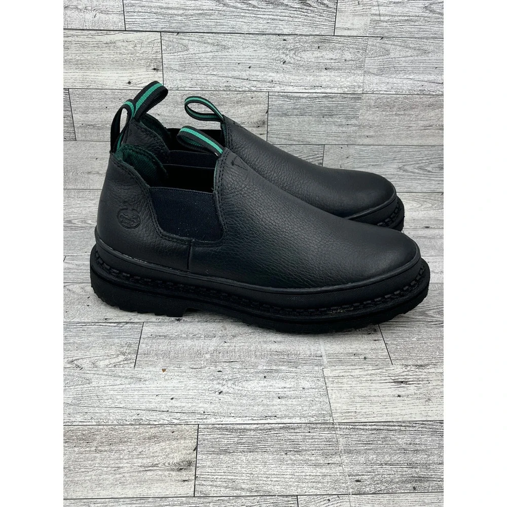 Georgia Boot Womens Giant‎ Romeo Black Leather Work Shoes G3060 Size 9.5 M